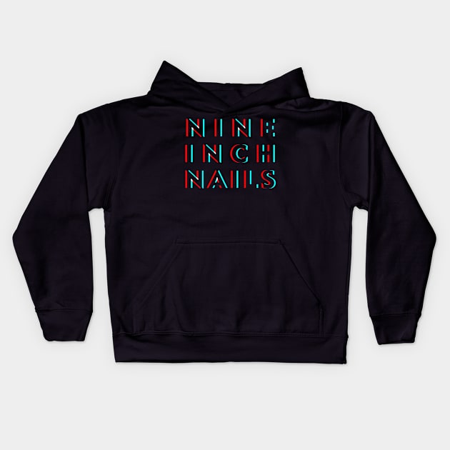 Nine Inch Nails Horizon Glitch Kids Hoodie by BELLASOUND